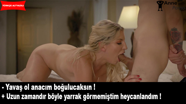 Üvey Oğlunun Sikinin Büyüklüğünü Görünce Ağzı Sulanan Milf Orospu