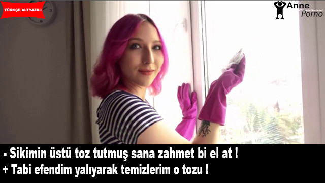 Temizlikçi Kıza Sikinin Tozunu Aldırıyor